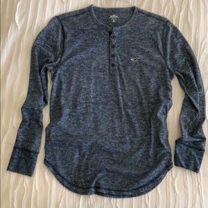 Hollister Long Sleeve Henley Tee Size Small